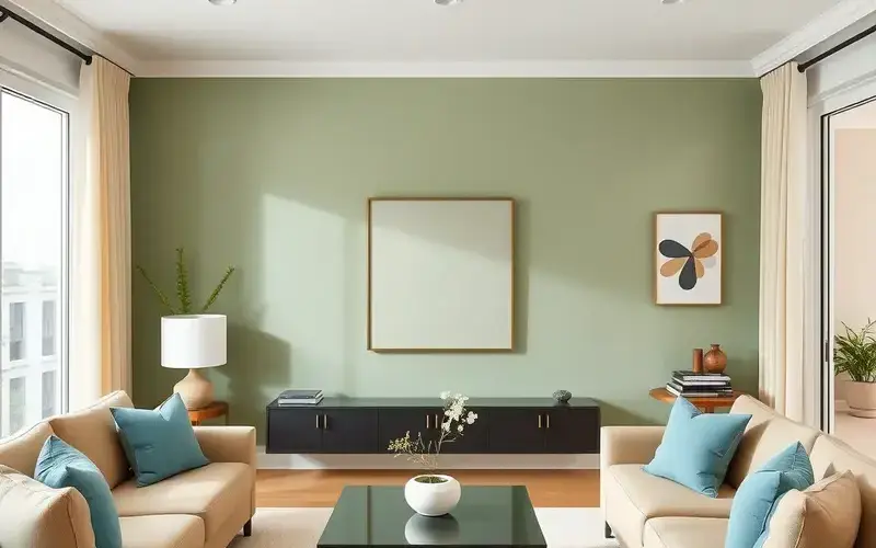 Modern interior with trending paint colors